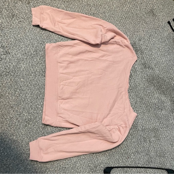 PINK Victoria's Secret Blush Crop Top with Black Script - Picture 2 of 4